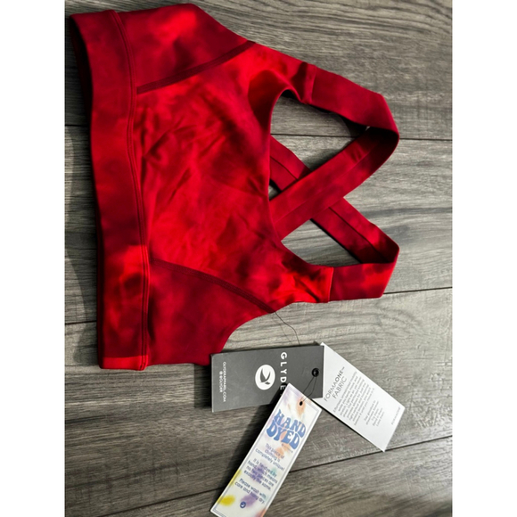 Glyder Other - Glyder TieDye Cherry Tonal Dye Full Force Sports Bra XS, retail $56